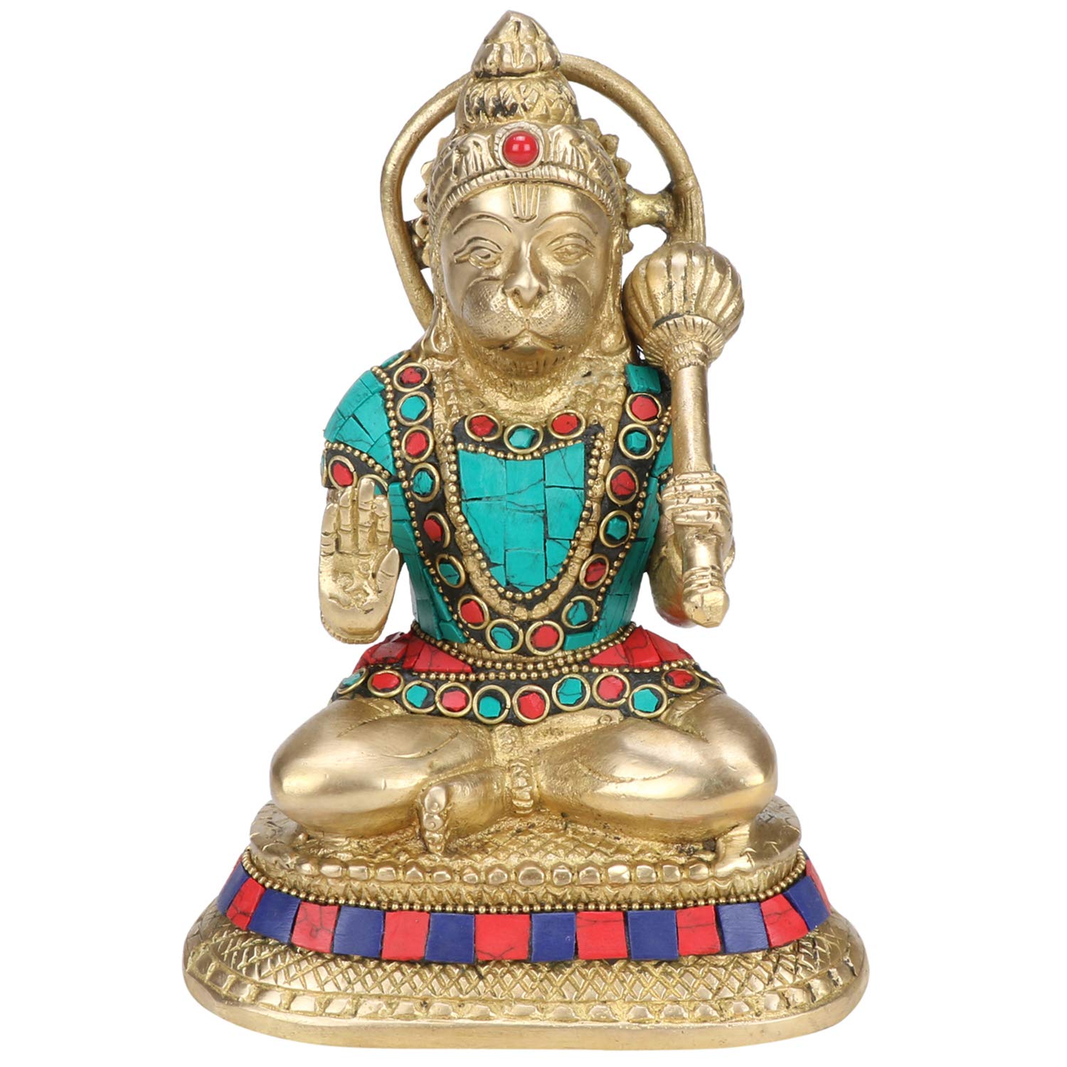 Home Decor & Gifts Hanuman Ji Statue Sitting In Metal Hanuman Ji Idol  Bajrangbali Murti Gift