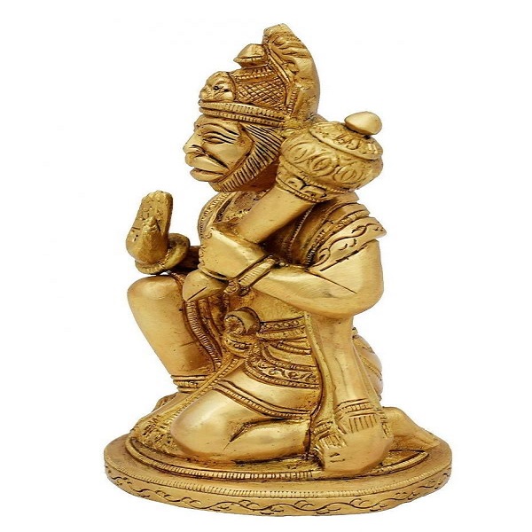 ARTVARKO Brass Lord Hanuman Ji Murti Bajrangbali with Gada Bhagwan Statue  Showpiece for Pooja Gift Living Room Decoration Home Décor : Amazon.in:  Home & Kitchen