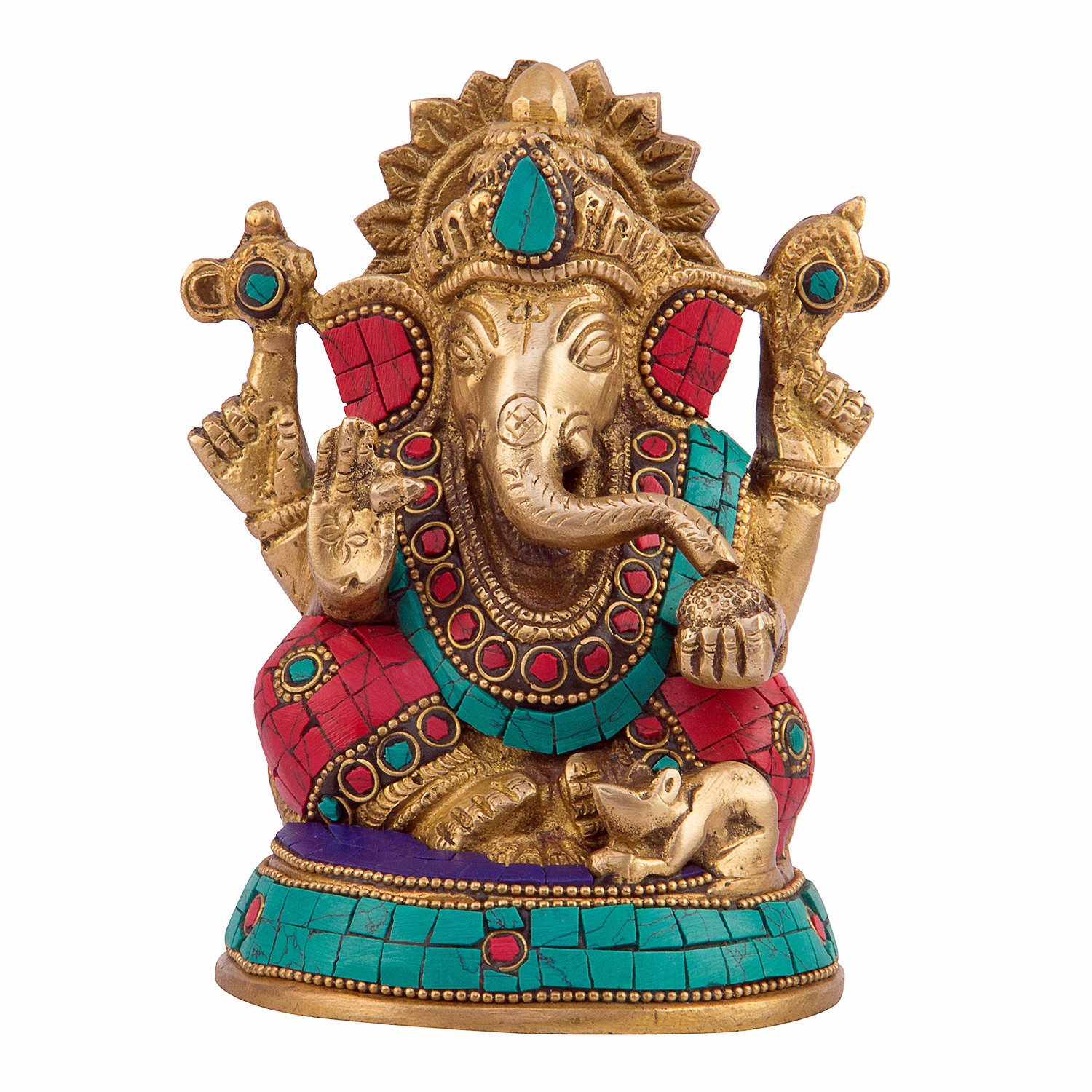 Amazon.com: KridayKraft Ganesha Metal Statue,Ganpati Murti for Pooja Room &  Decor Your Home,Office,Religious Idol Gift Article,Showpiece Figunrines. :  Home & Kitchen