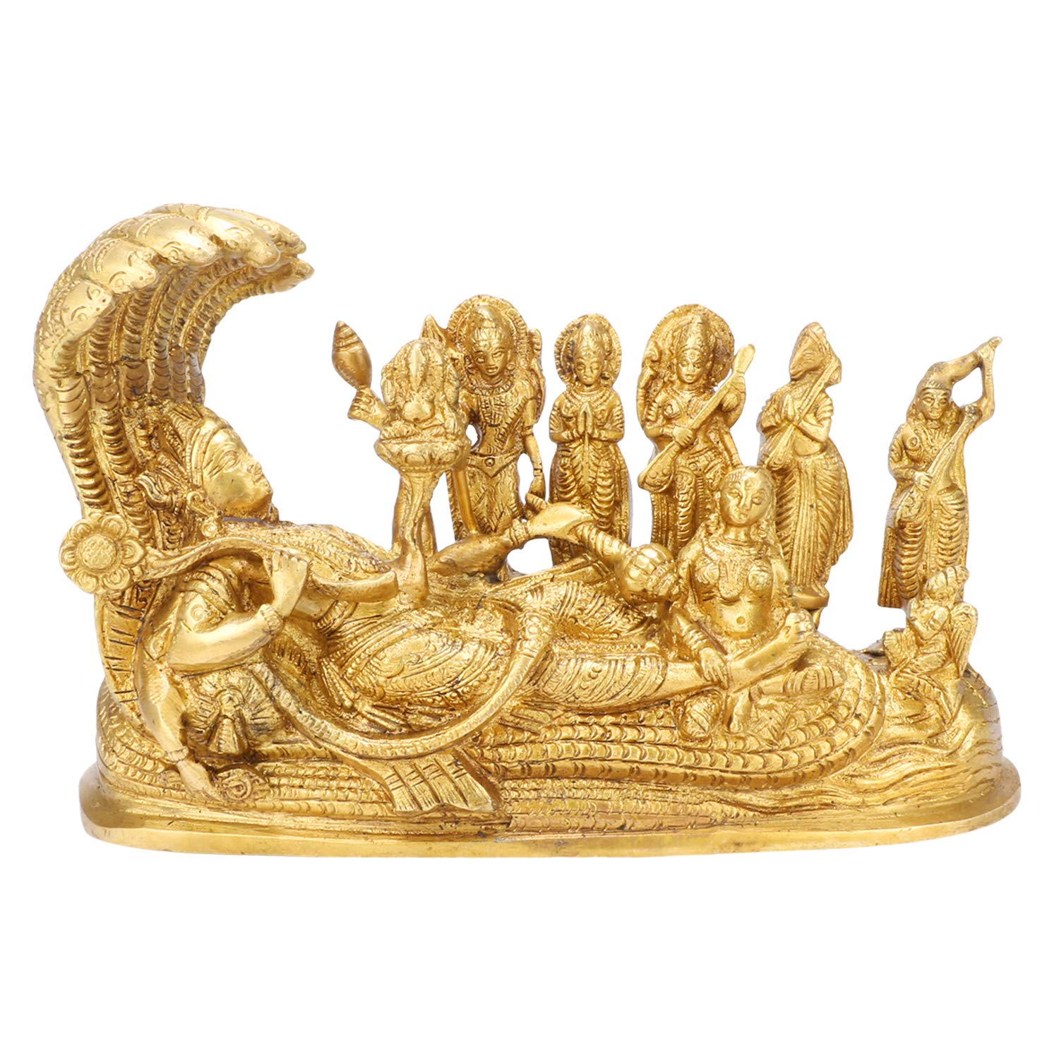 Kartique Brass Lord Vishnu Bhagwan resting on Sheshnag Touching Shiva  lingam Decorative Showpiece - 11.4 cm Price in India - Buy Kartique Brass Lord  Vishnu Bhagwan resting on Sheshnag Touching Shiva lingam