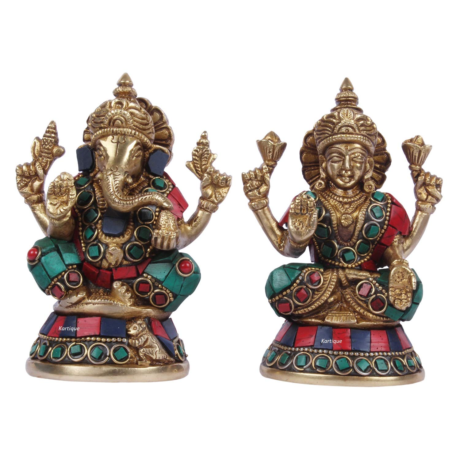 Buy KRISHNAGALLERY1 Marble Dust Ganesh Ji Murti Ganesh Statue for Pooja  Room Home Temple Office Decor 7 Inch (Multi) Online at Low Prices in India  - Amazon.in